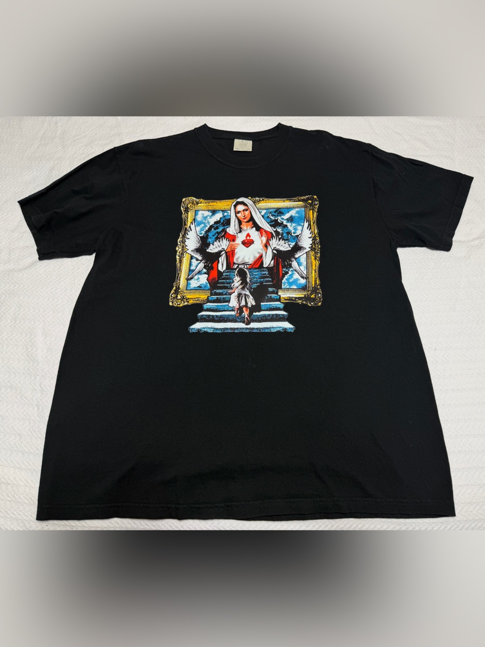 Virgin Mary Aztec Jesus Tee Streetwear Religion Shirt Size XL NEW